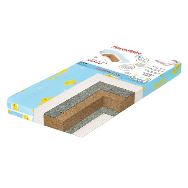 Детский матрас PLOOMABABY PLOOMA BICO 2 Bi 120х60х70 бязь/бикокос/FreeAir/войлок