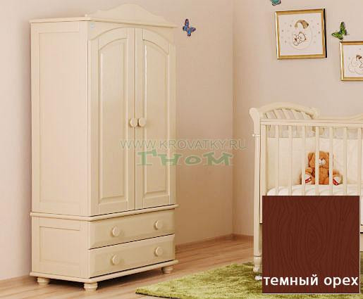 Шкаф для одежды детский Кубаньлесстрой БИ 01 темный орех Шкаф для одежды детский Кубаньлесстрой БИ 01 темный орех