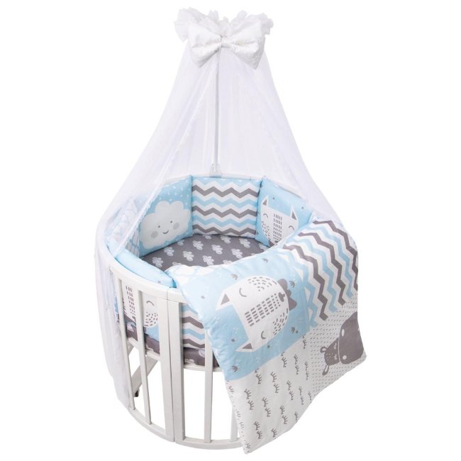 Комплект в кроватку универсальный 17 пр. «BABY BOO BLUE»